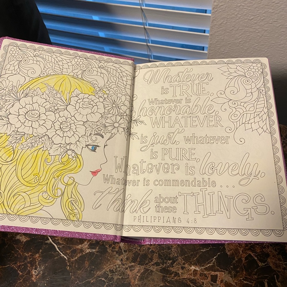 My Creative Bible for Girls, Journaling Bible - ESV - Purple Glitter Hardcover - Picture 8 of 16
